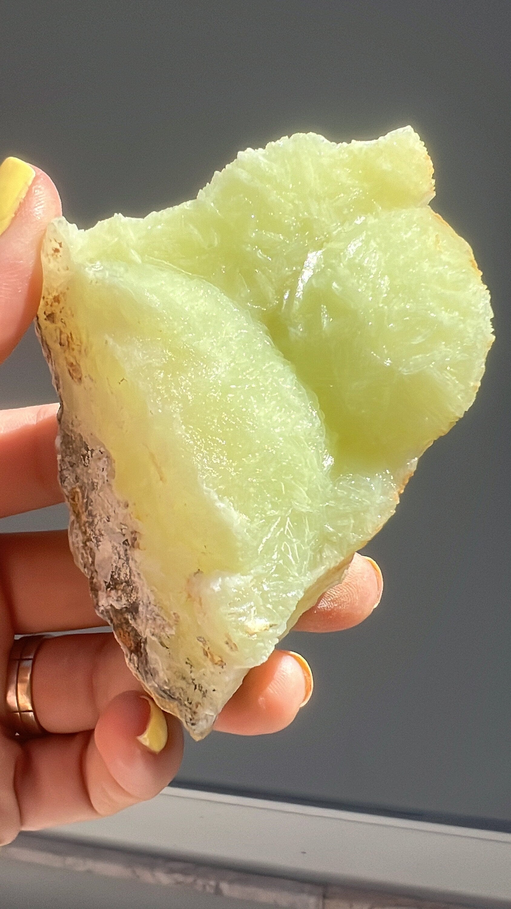 New Location! Rare Botryoidal Green Prehnite Crystal