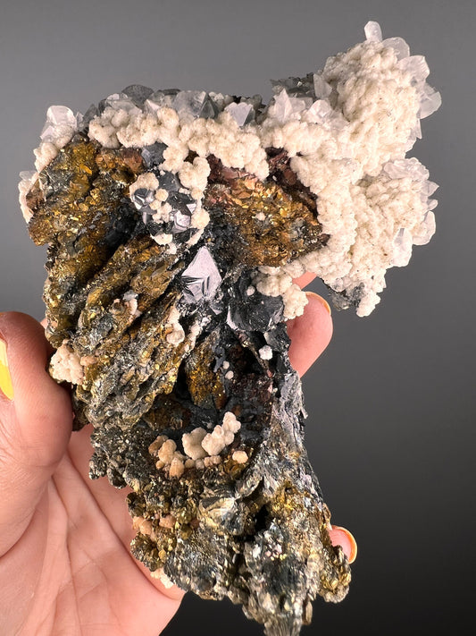 Amazing Piece! Pyrrhotite, Boulangerite and Sphalerite Mineral from Kosovo