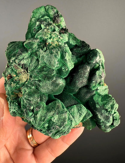 Velvety Green Color, Fibrous Malachite Mineral Specimen,Malachite Specimen