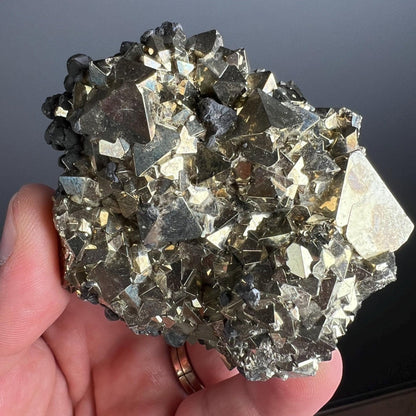 Protection, Enhances and Prosperity... Lustrous Octahedral Pyrites from Peru, Pyrite Specimen