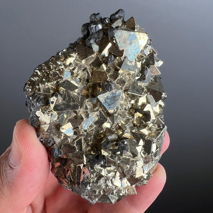 Protection, Enhances and Prosperity... Lustrous Octahedral Pyrites from Peru, Pyrite Specimen