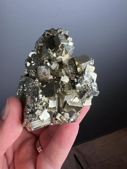 Protection, Enhances and Prosperity... Lustrous Cubic Pyrites from Peru, Pyrite Specimen