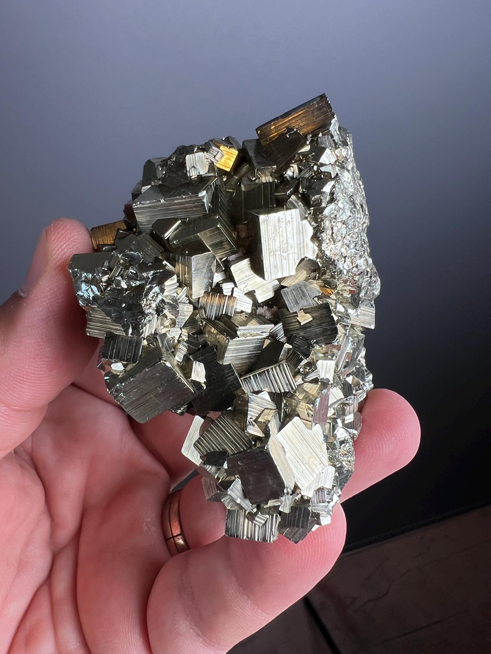 Protection, Enhances and Prosperity... Lustrous Cubic Pyrites from Peru, Pyrite Specimen