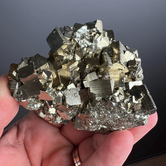 Protection, Enhances and Prosperity... Lustrous Cubic Pyrites from Peru, Pyrite Specimen