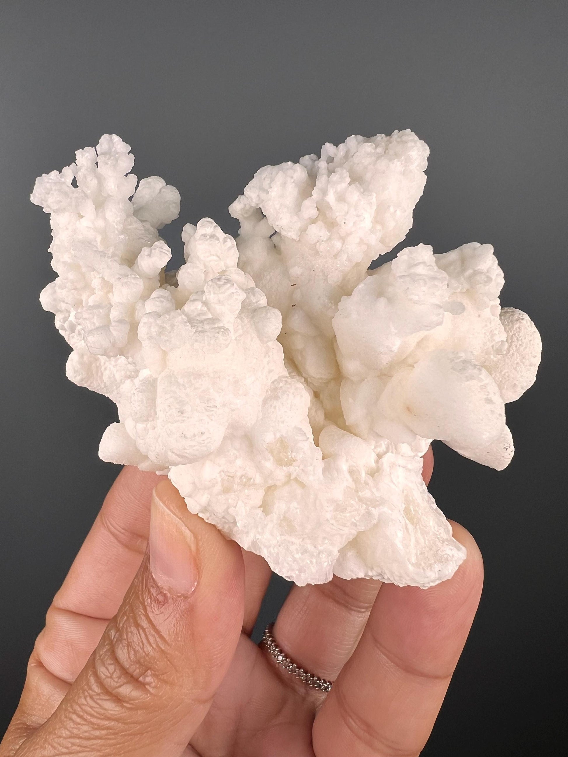 Grounding Energy!White Aragonite Mineral Specimen, White Aragonite Crystal