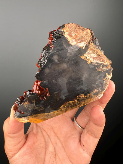 Amazing Piece!Red Fox Crater Agate,Fox Agate, Crater Agate,Self-Standing