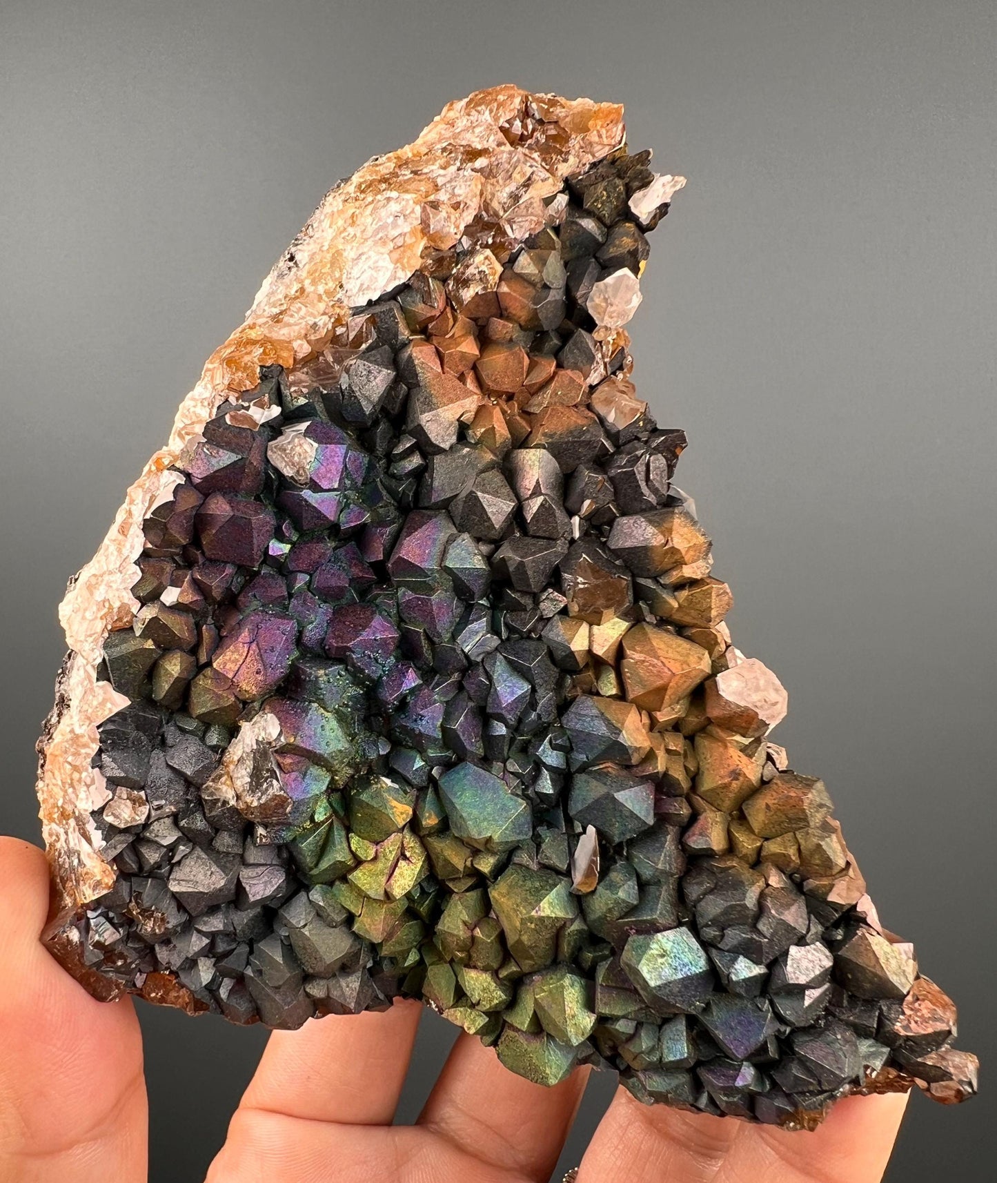 Rare, New Find! Irisdecent Colorful Goethite with Quartz Specimen