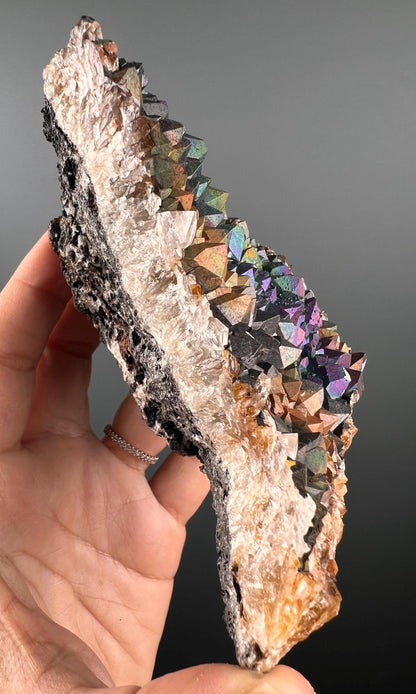 Rare, New Find! Irisdecent Colorful Goethite with Quartz Specimen