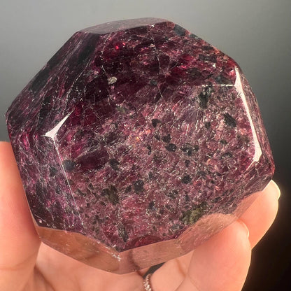 Red Almandine Garnet with Beautiful Crystal Faces, Amazing Red Reflections