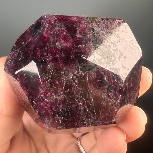 Red Almandine Garnet with Beautiful Crystal Faces, Amazing Red Reflections