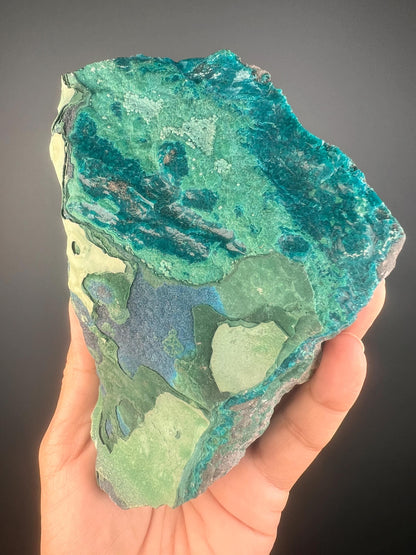 Rare!Blue Cornetite with Malachite Crystal from Congo