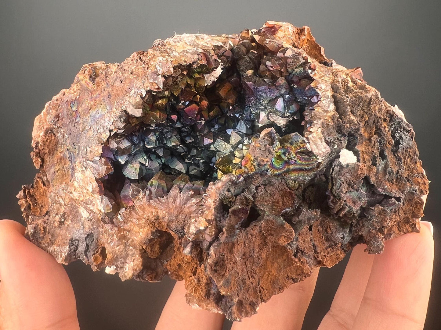 Rare, New Find! Irisdecent Colorful Goethite with Quartz Specimen