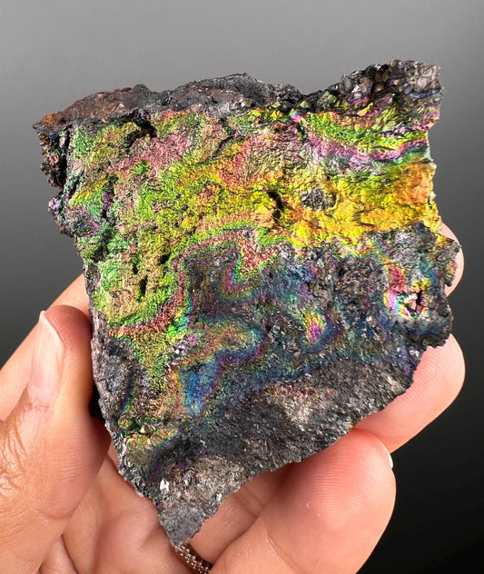 New Piece! Irisdecent Colorful Goethite (Turgite) Specimen, Amazing Rainbow Colors