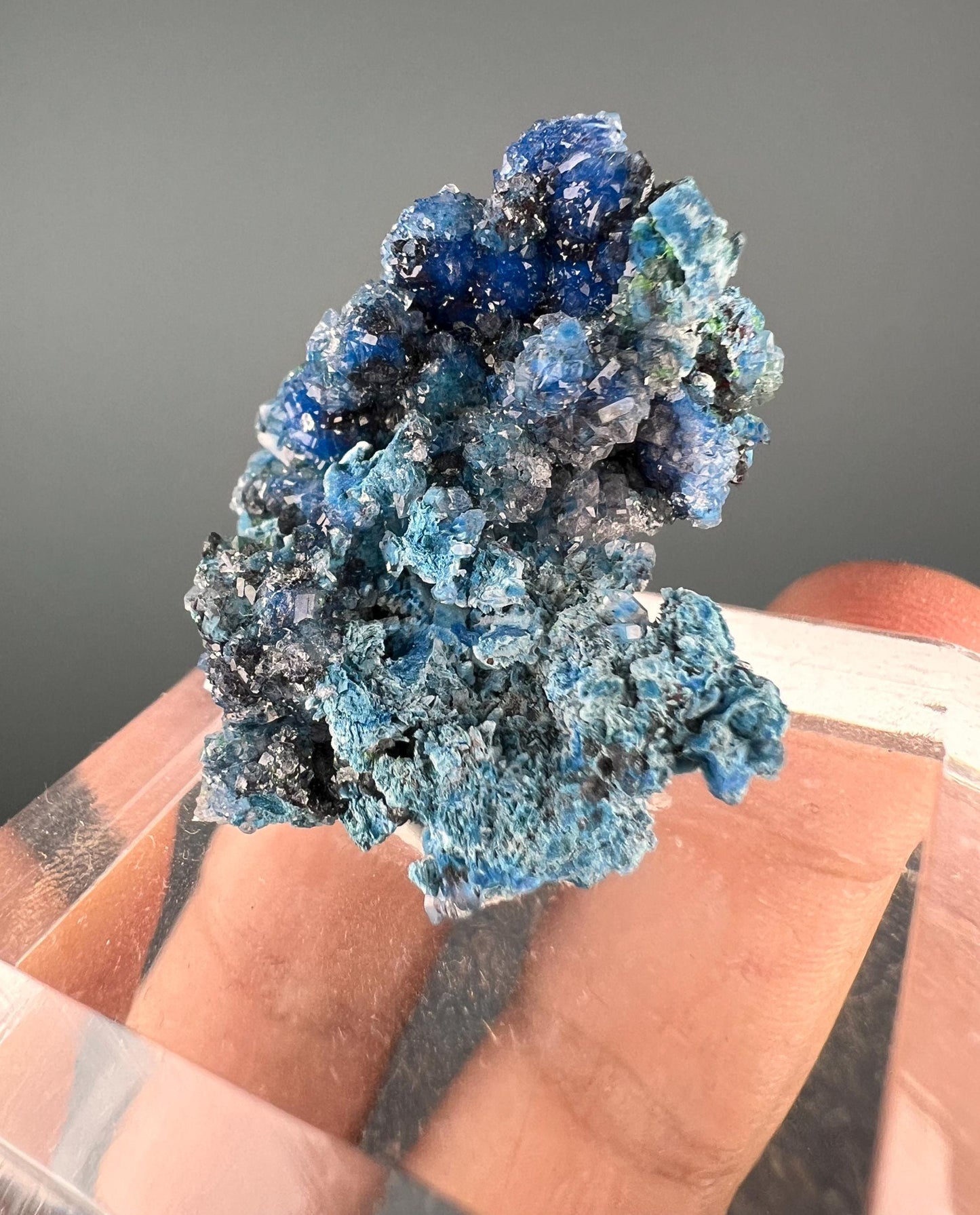 Cute Piece!!! Velvety Bubble Shattuckite Crystal Mineral Specimen