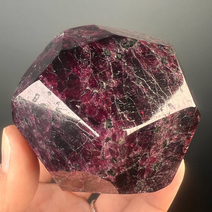 Red Almandine Garnet with Beautiful Crystal Faces, Amazing Red Reflections