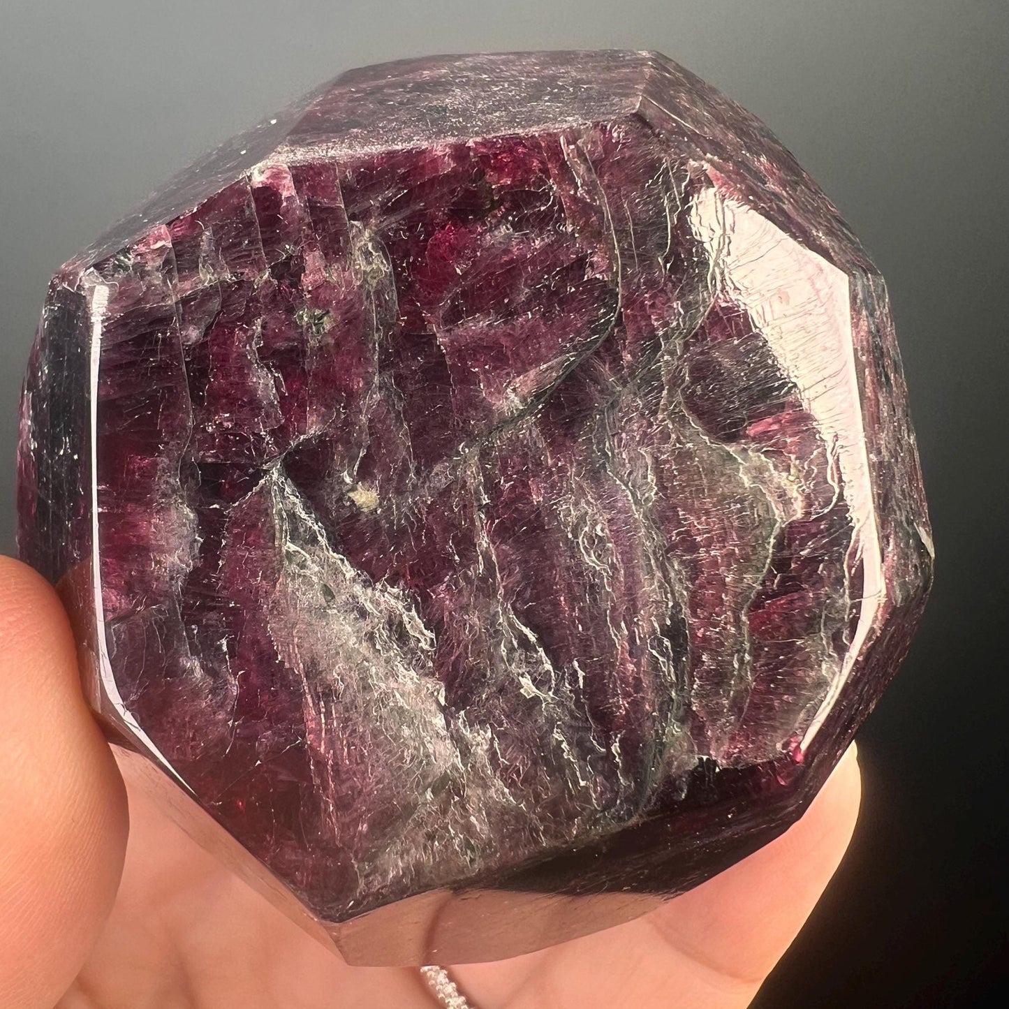 Red Almandine Garnet with Beautiful Crystal Faces, Amazing Red Reflections