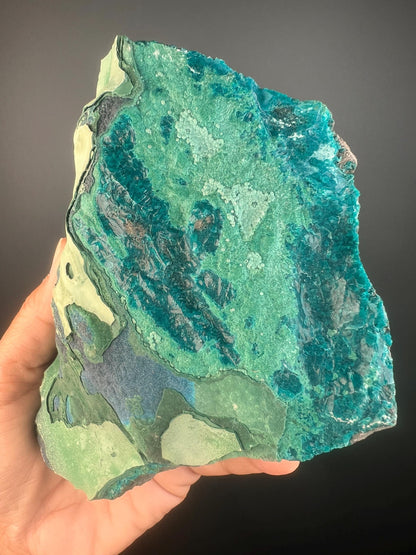 Rare!Blue Cornetite with Malachite Crystal from Congo