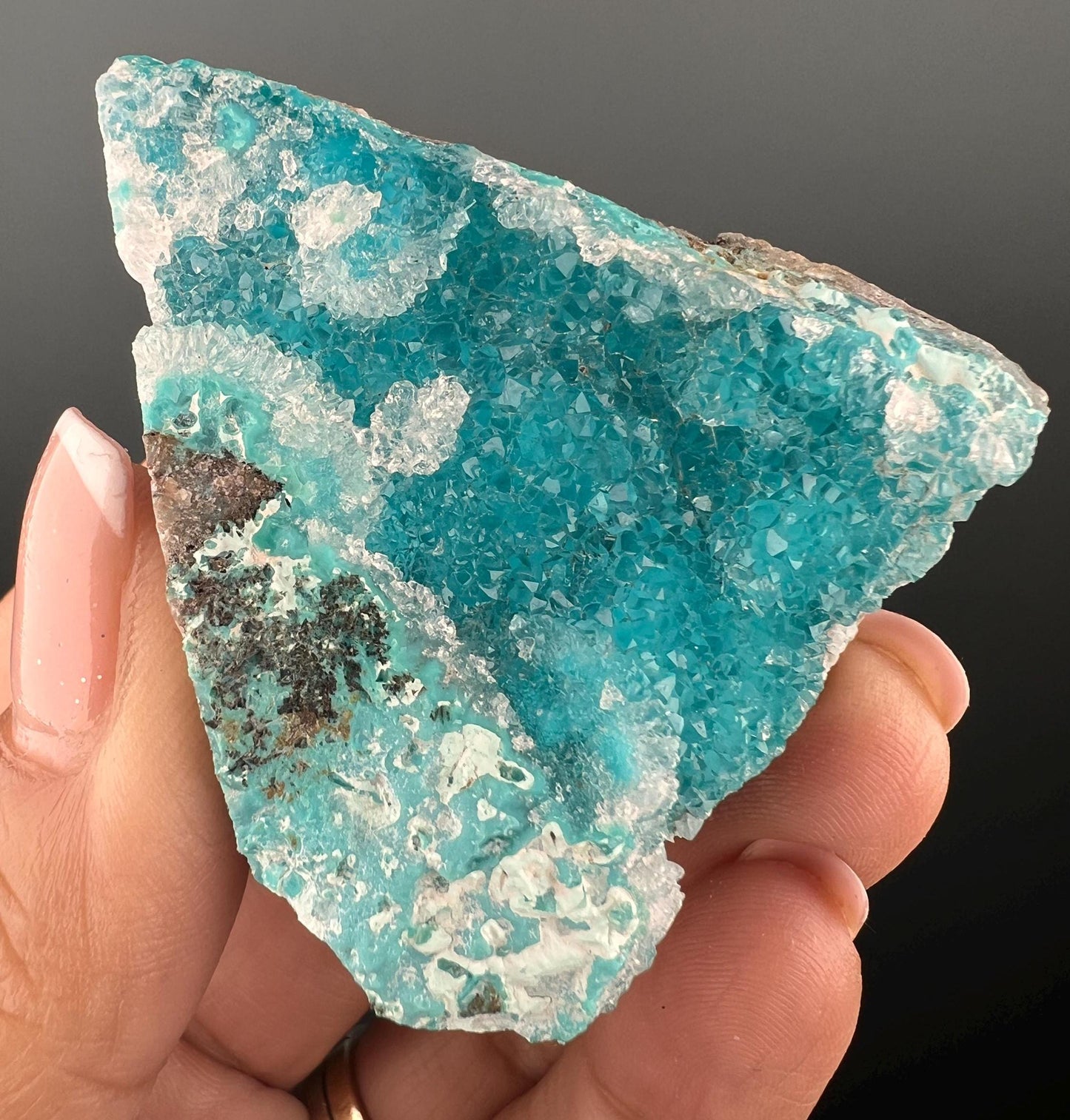 Blue Sparkles! Gorgeous Druzy Blue Chrysocolla Crystal