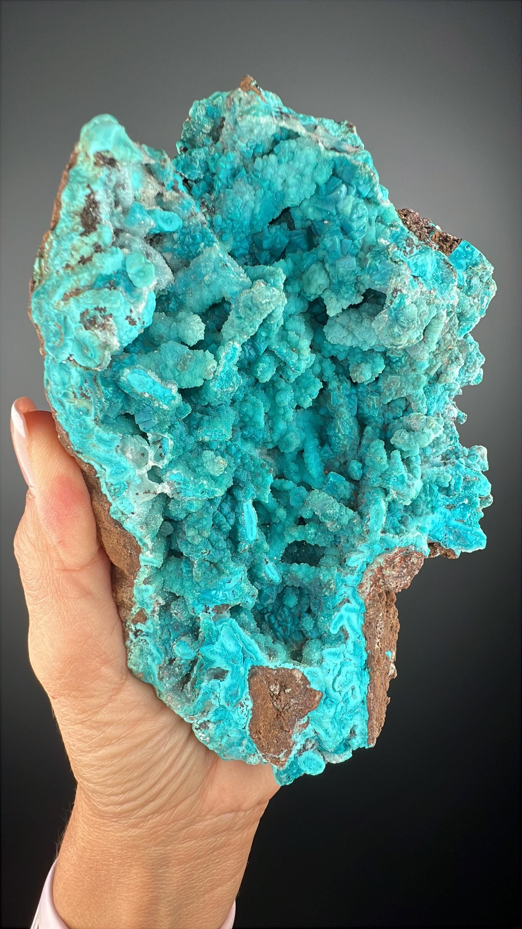 Druzy Chrysocolla Stalactites