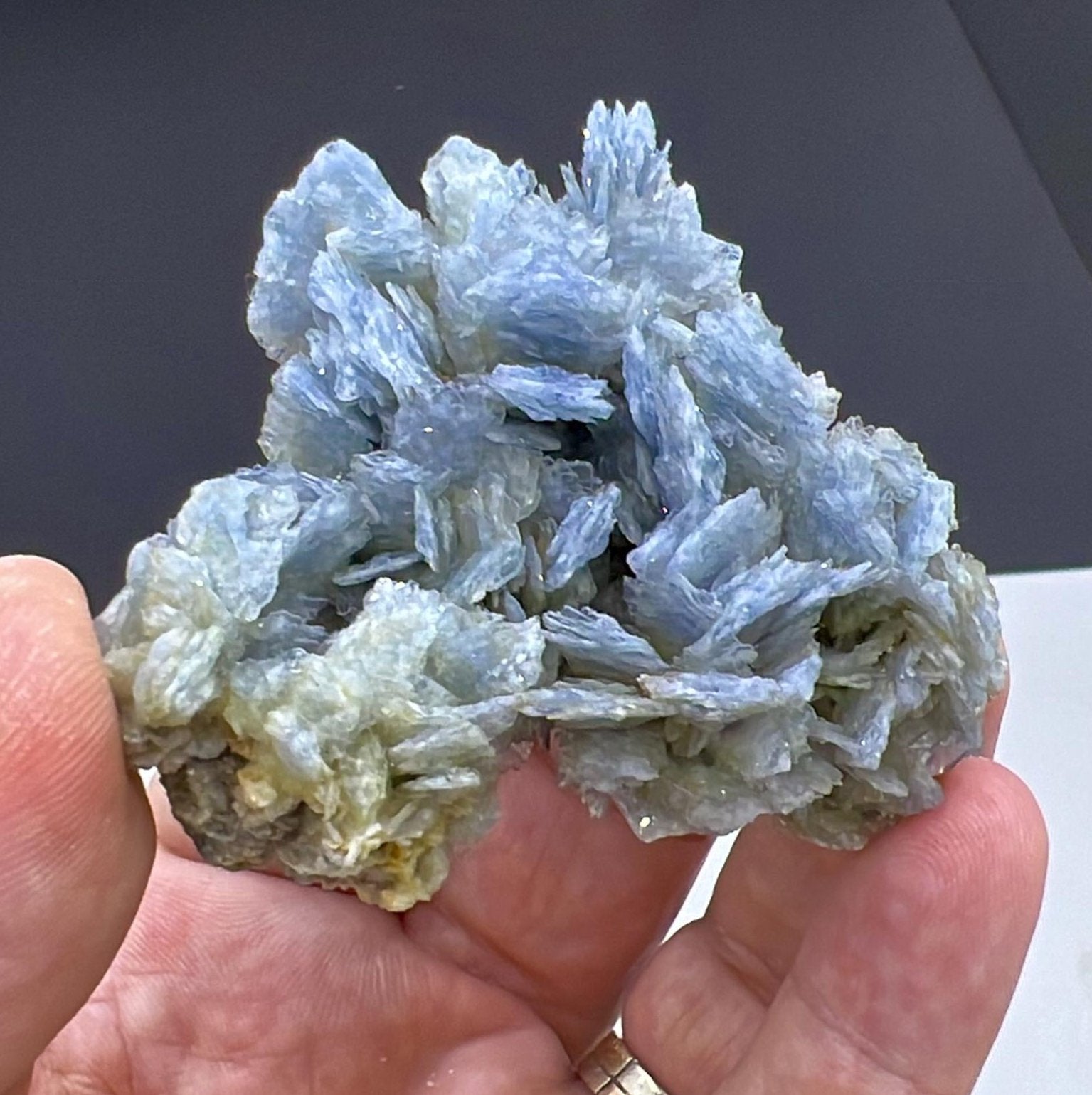 Amazing Color! Blue Barite Crystals Cluster