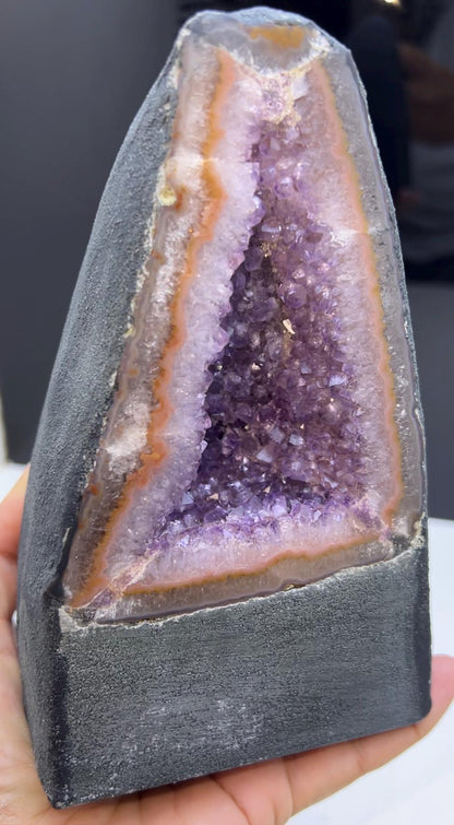 Amethyst Geode Mineral Specimen, Self-Standing Amethyst Geode