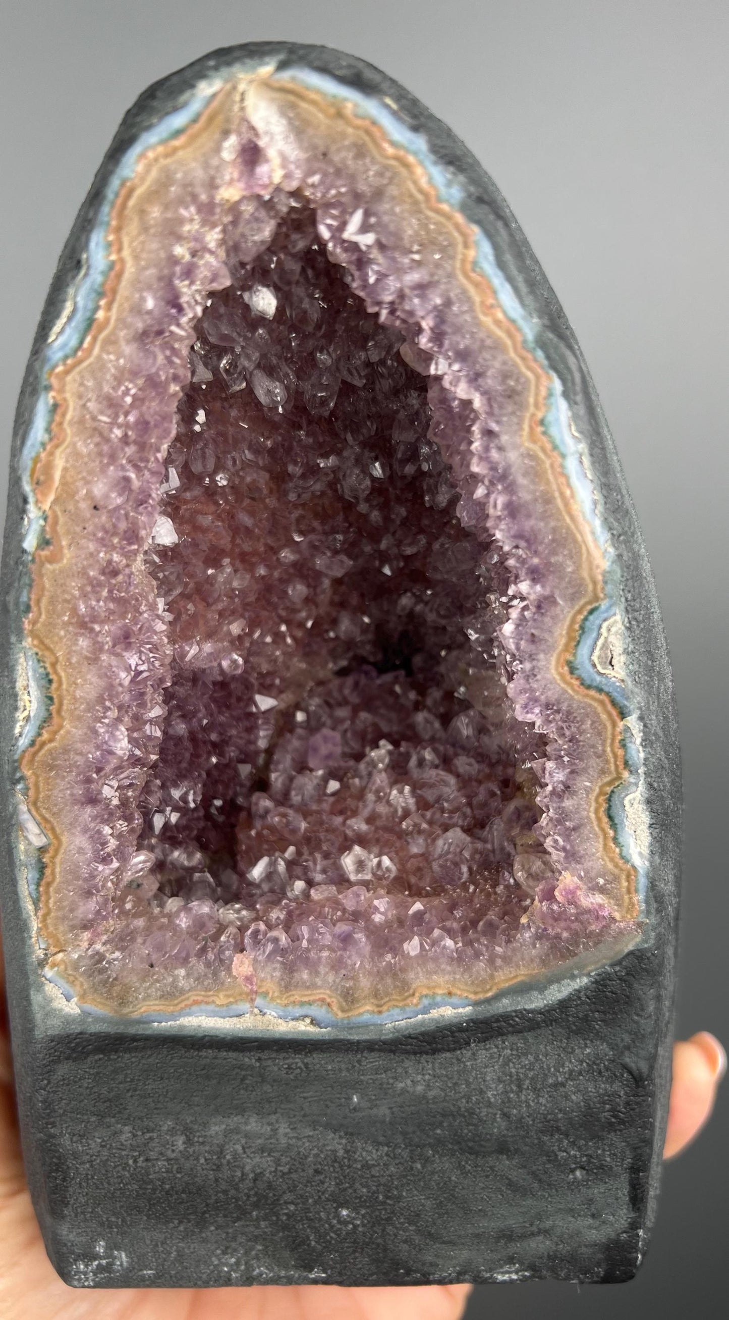 Amethyst Geode Mineral Specimen, Self-Standing Amethyst Geode