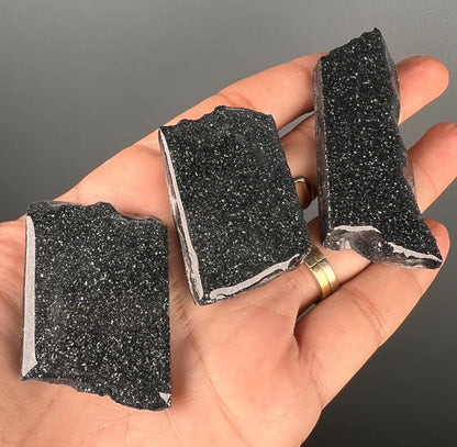 Set of 3 ! Specular Hematite Crystal Slab