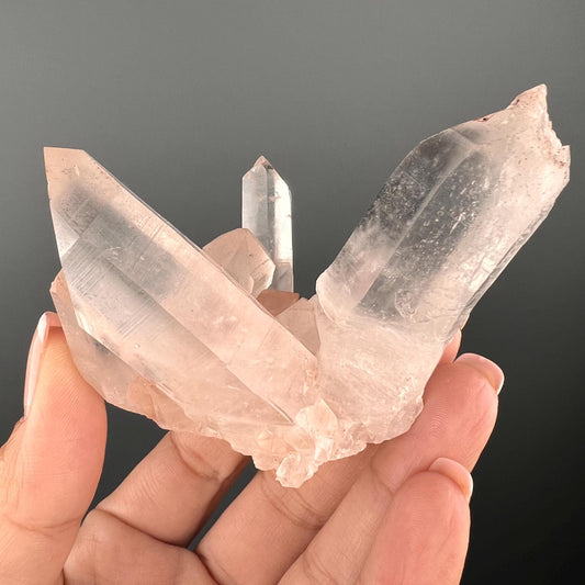 Pink Samadhi Himalayan Healing Quartz,Samadhi Quartz Cluster, Clear Quartz Points