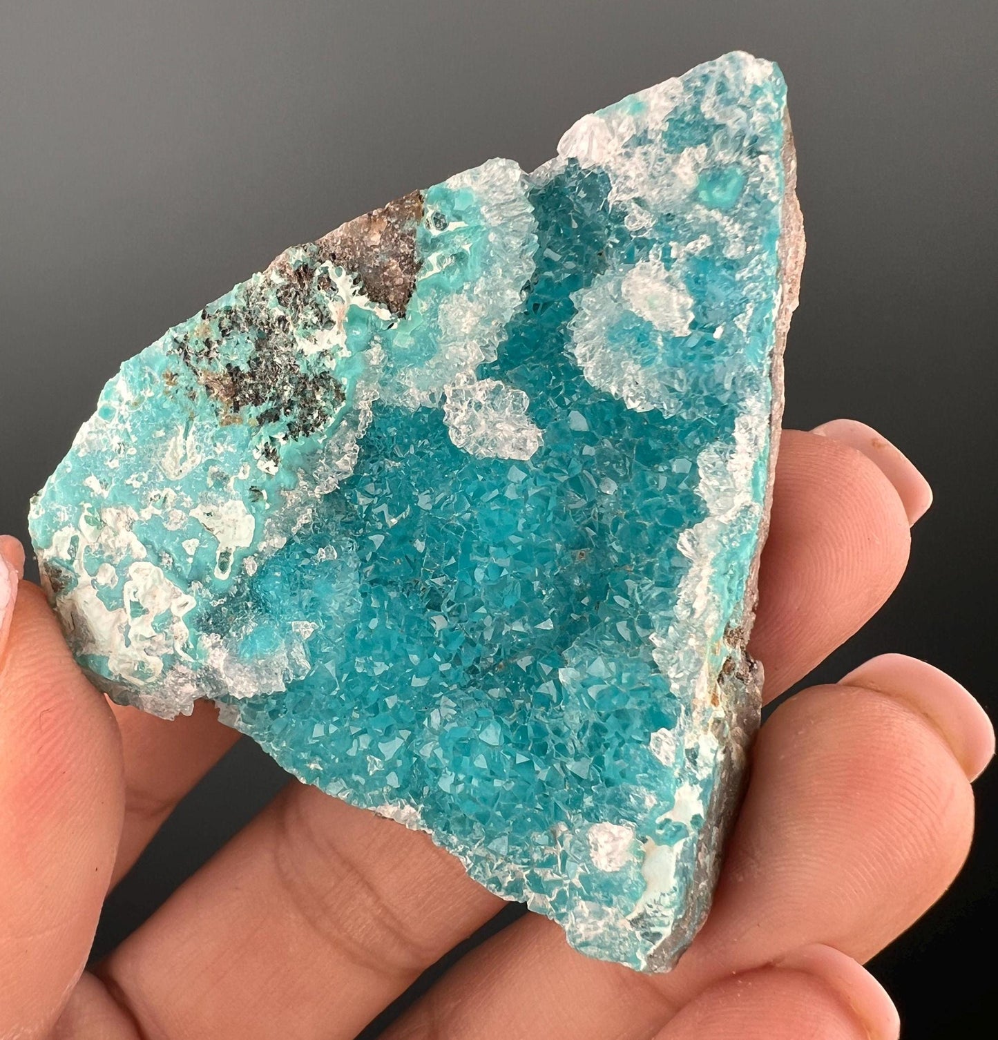 Blue Sparkles! Gorgeous Druzy Blue Chrysocolla Crystal