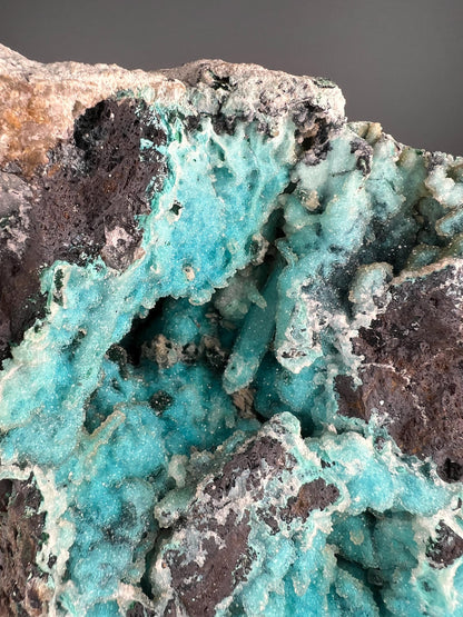 Cabinet Size ! Druzy Chrysocolla Stalactites