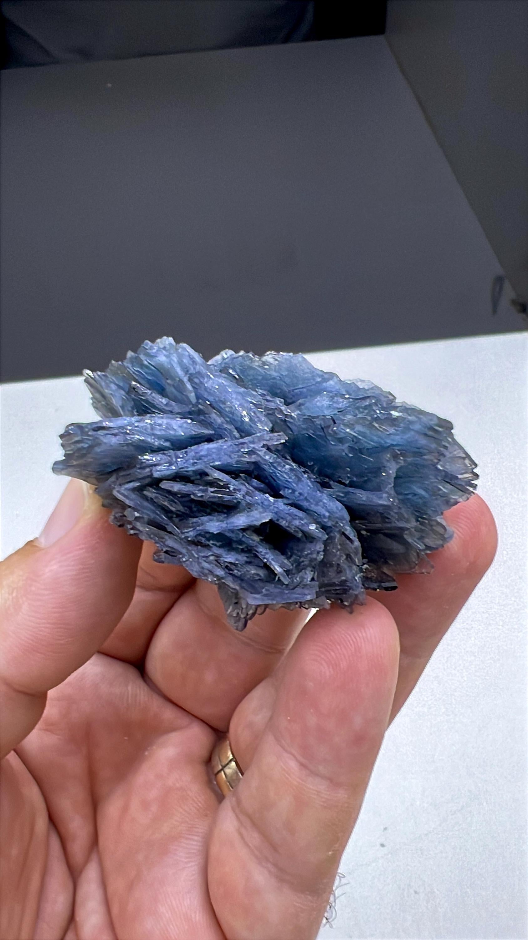 Amazing Color! Blue Barite Crystals Cluster