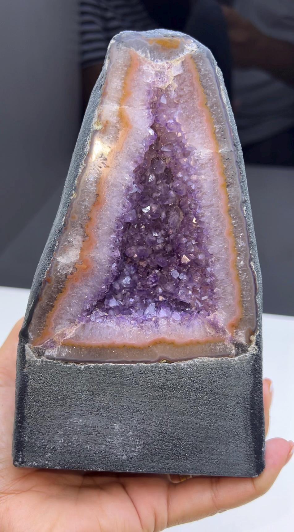 Amethyst Geode Mineral Specimen, Self-Standing Amethyst Geode