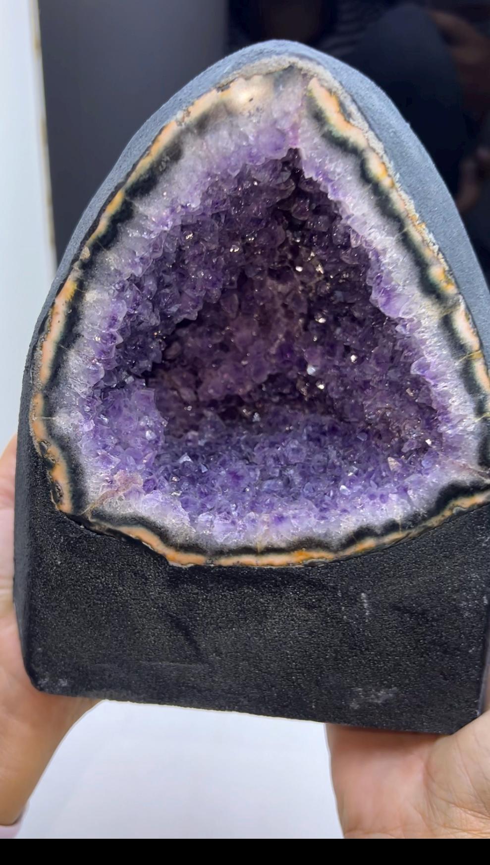 Amethyst Geode Mineral Specimen, Self-Standing Amethyst Geode