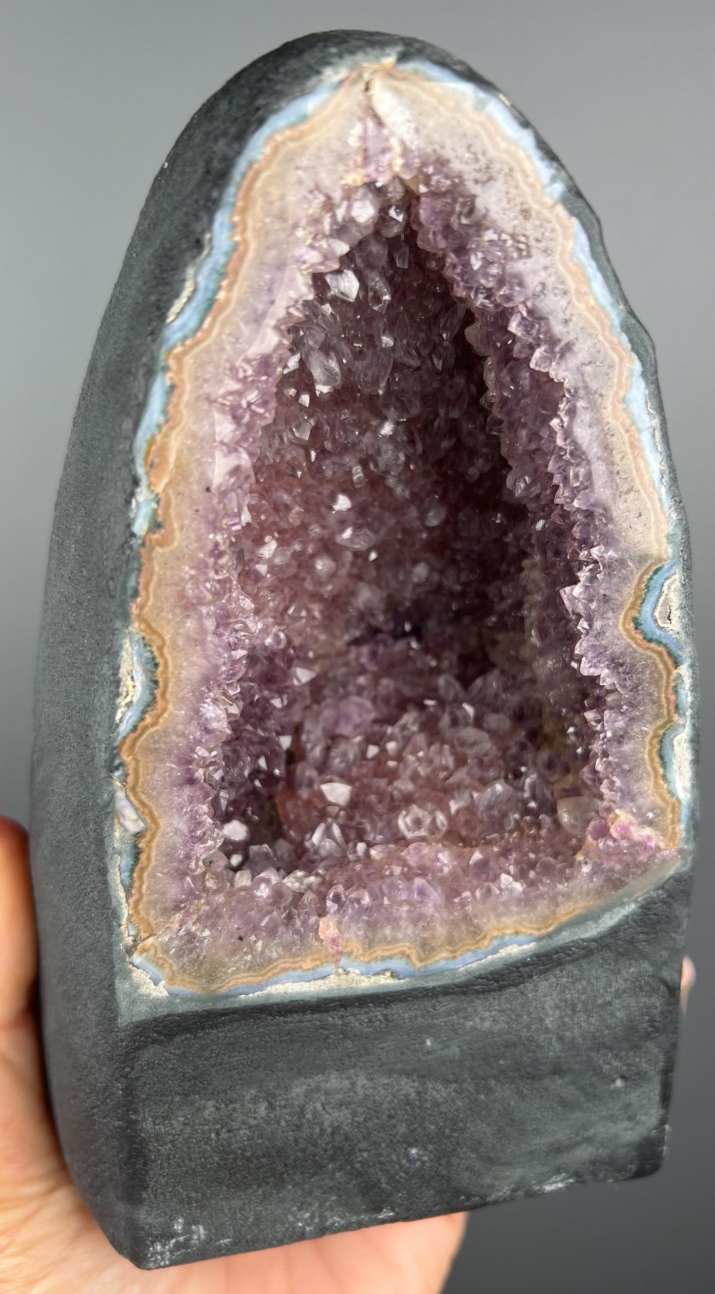 Amethyst Geode Mineral Specimen, Self-Standing Amethyst Geode