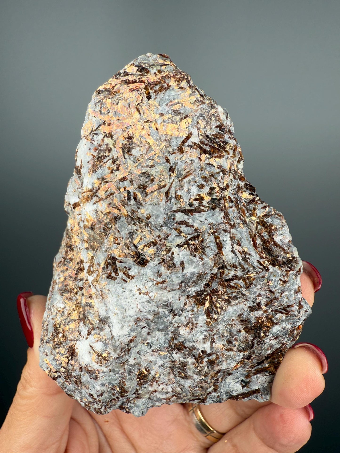 Big Size!Shinny Brown Astrophyllite Crystal Specimen