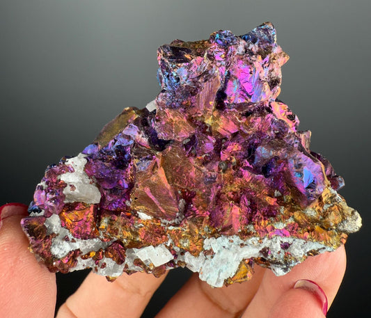 Chalcopyrite with Dolomite and Quartz Crystal