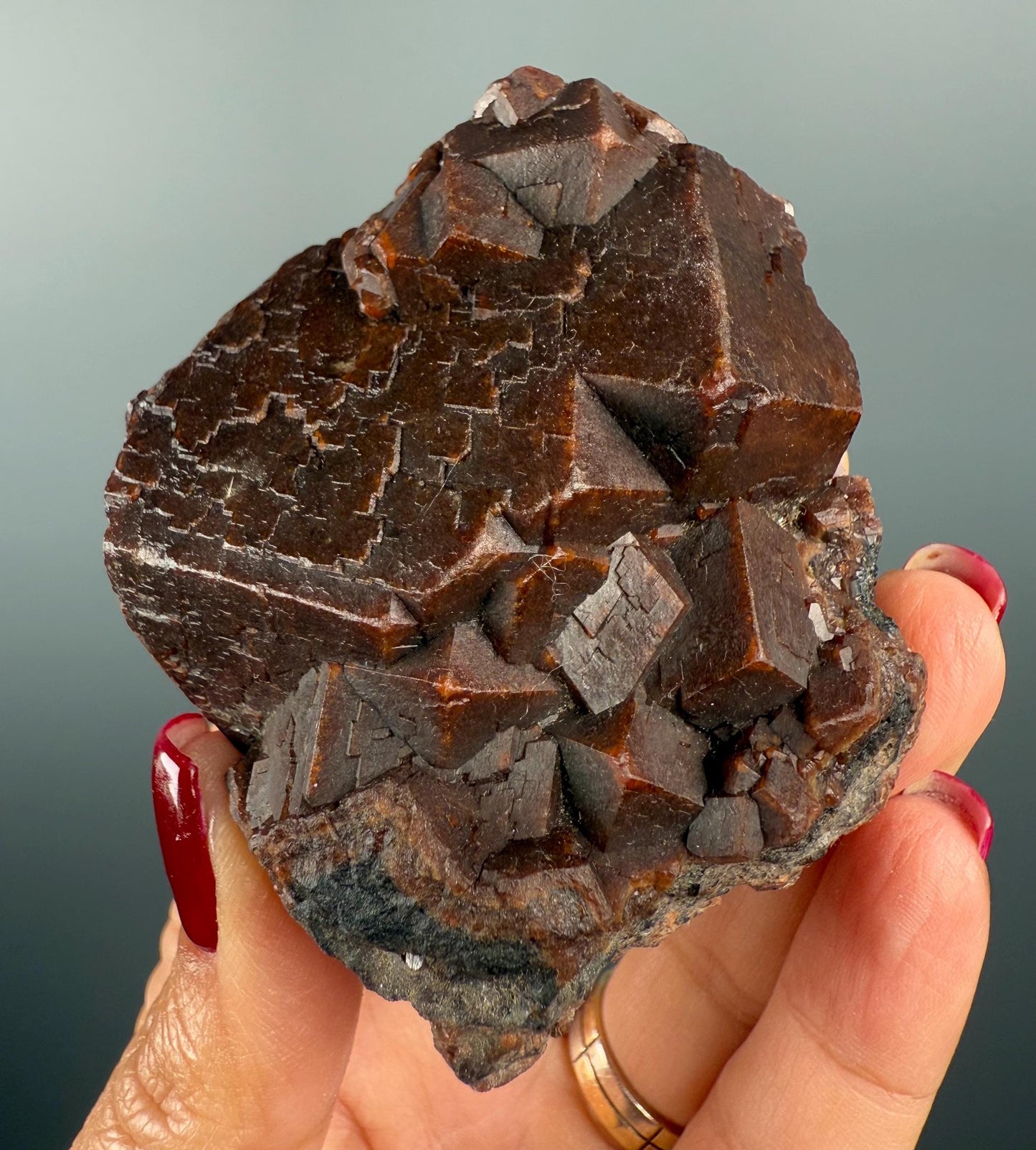 Brown Andradite Garnet Crystal Specimen