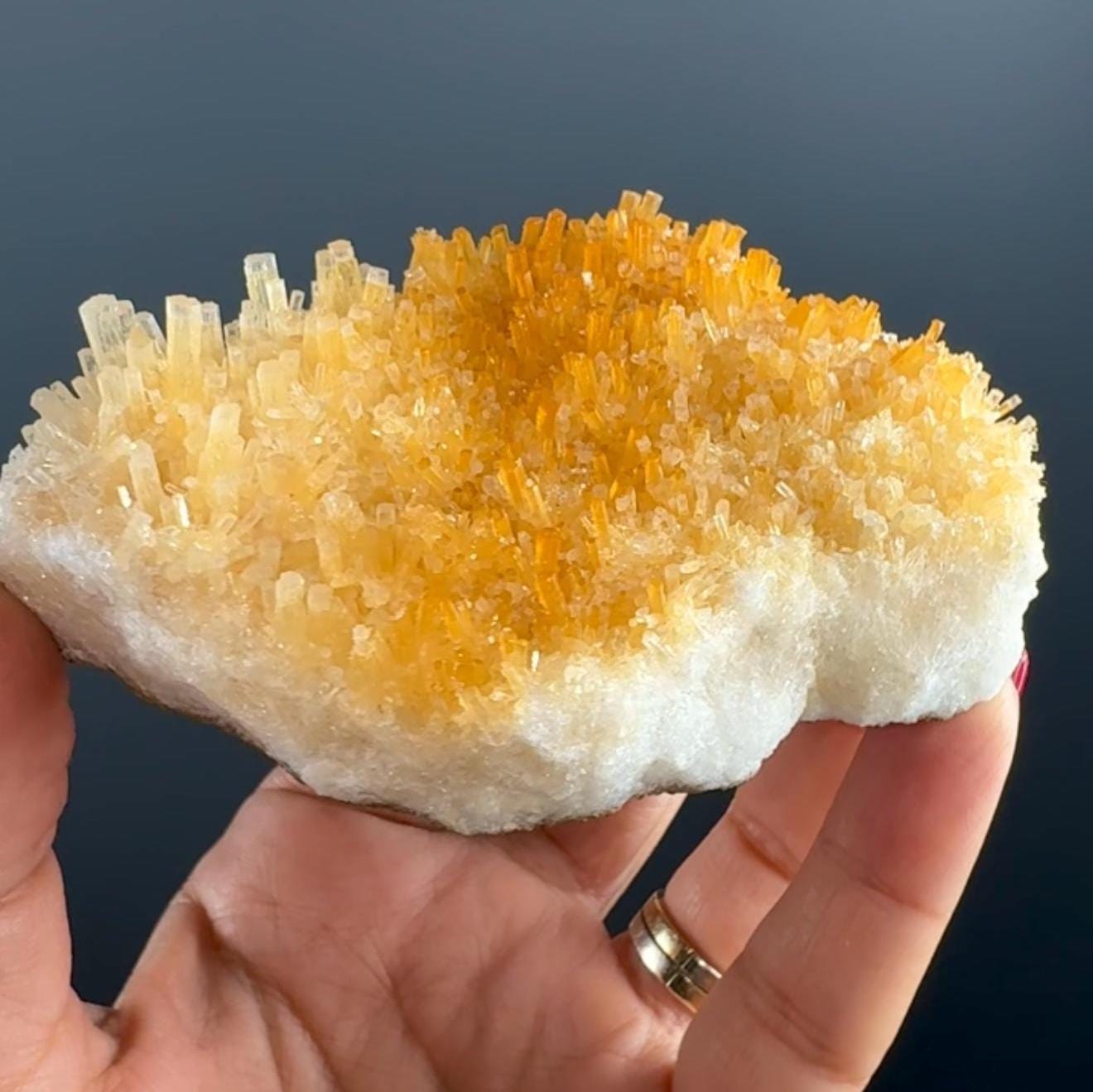 Druzy Yellow (Honey) Calcite Crystal, Yellow Calcite Crystal