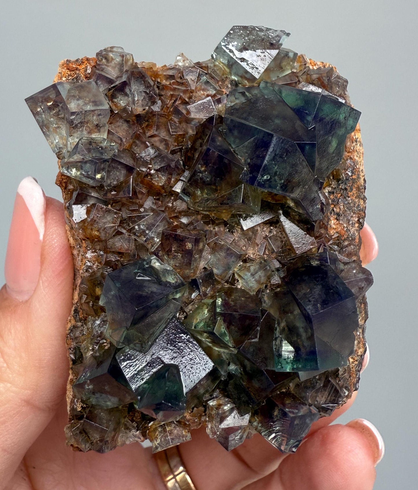 Color Change Green-Purple Fluorite Specimen, Fluorite Crystal