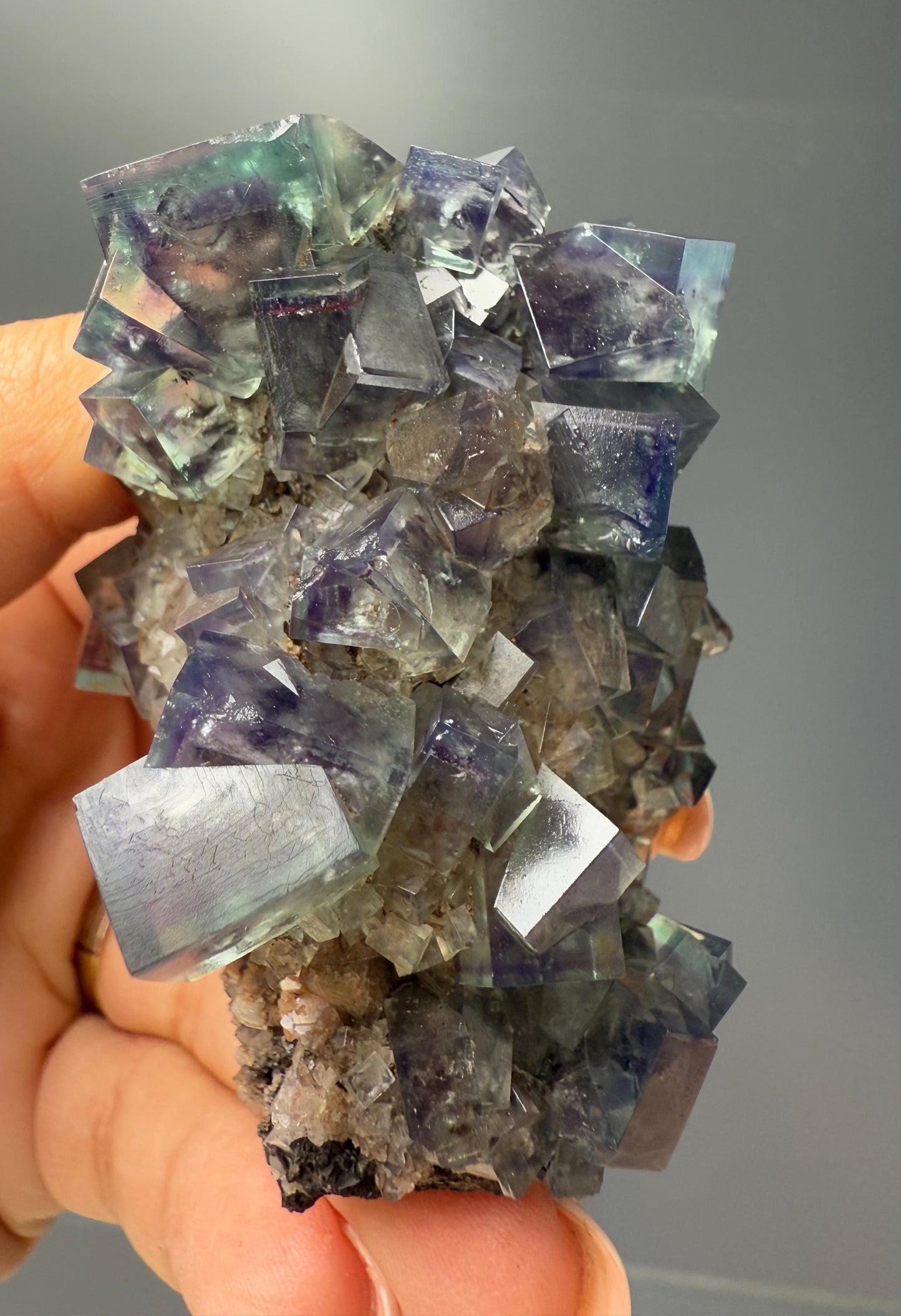 Color Change Green-Purple Fluorite Specimen, Fluorite Crystal