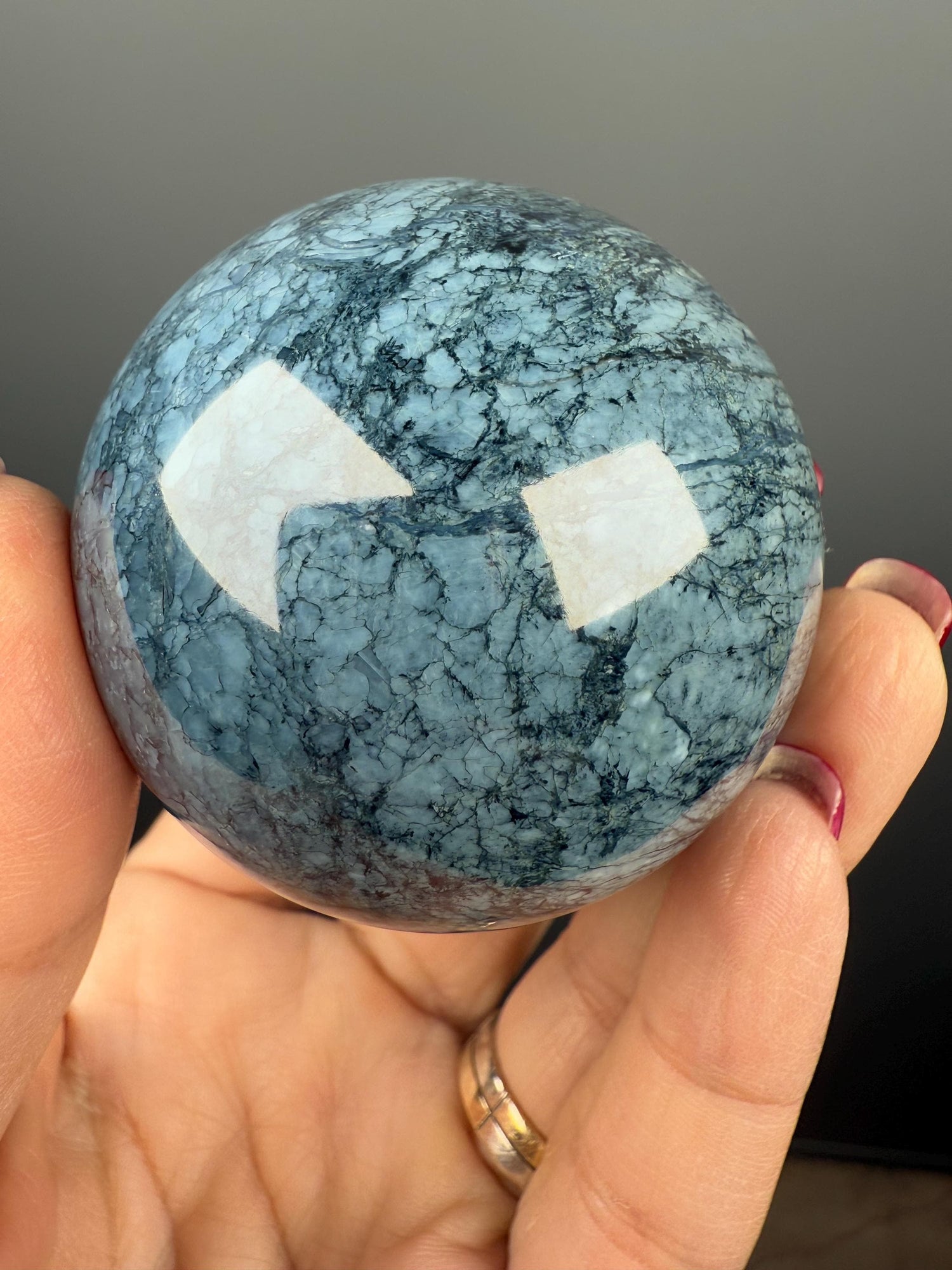 Rhodusite (Dianite) Sphere Rhoducite (Dianite) Crystal, Magnesio-riebeckite