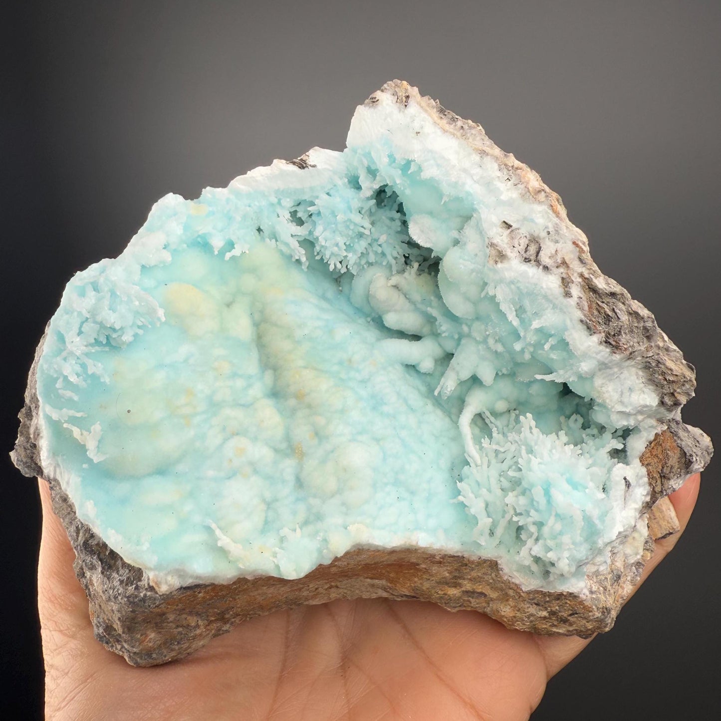 Blue Aragonite Mineral Specimen, Blue Aragonite Crystal