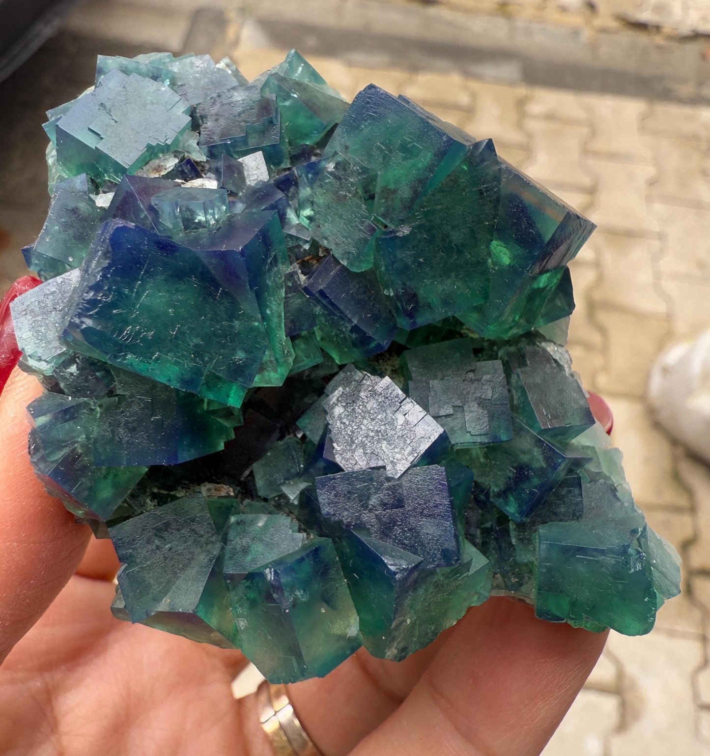 Color Change Green-Purple Fluorite Specimen from Heavy Metal Pocket, Rogerly,England