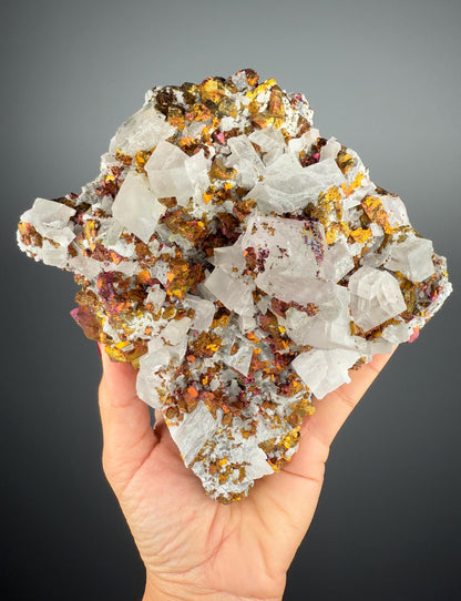 Gorgeous Piece! Chalcopyrite with Dolomite Crystal