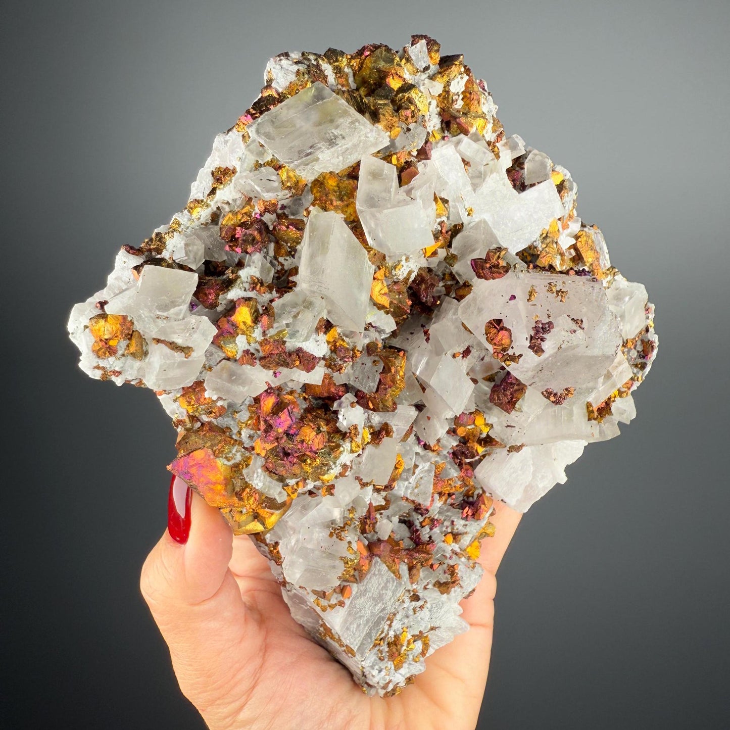 Gorgeous Piece! Chalcopyrite with Dolomite Crystal