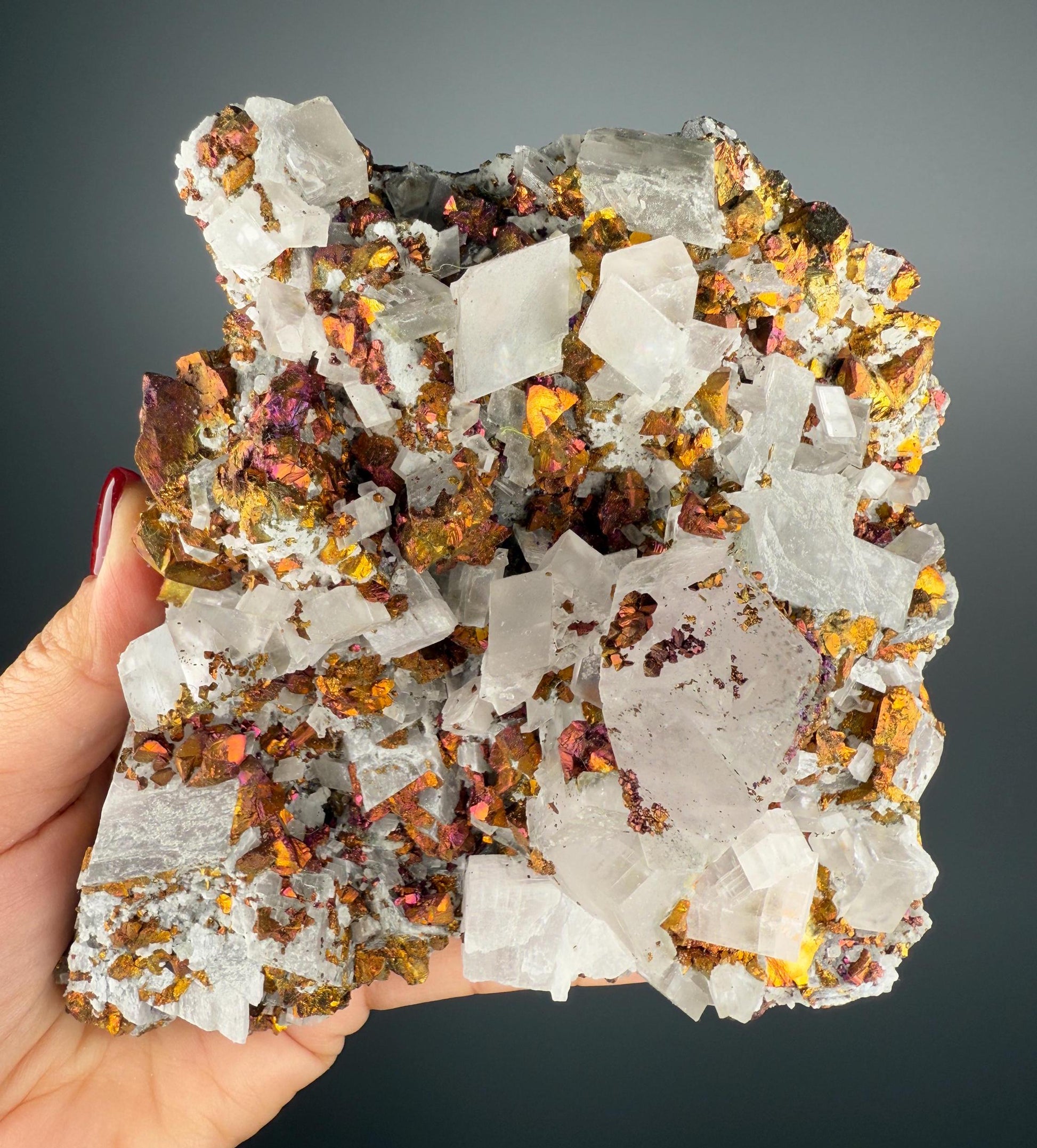 Gorgeous Piece! Chalcopyrite with Dolomite Crystal