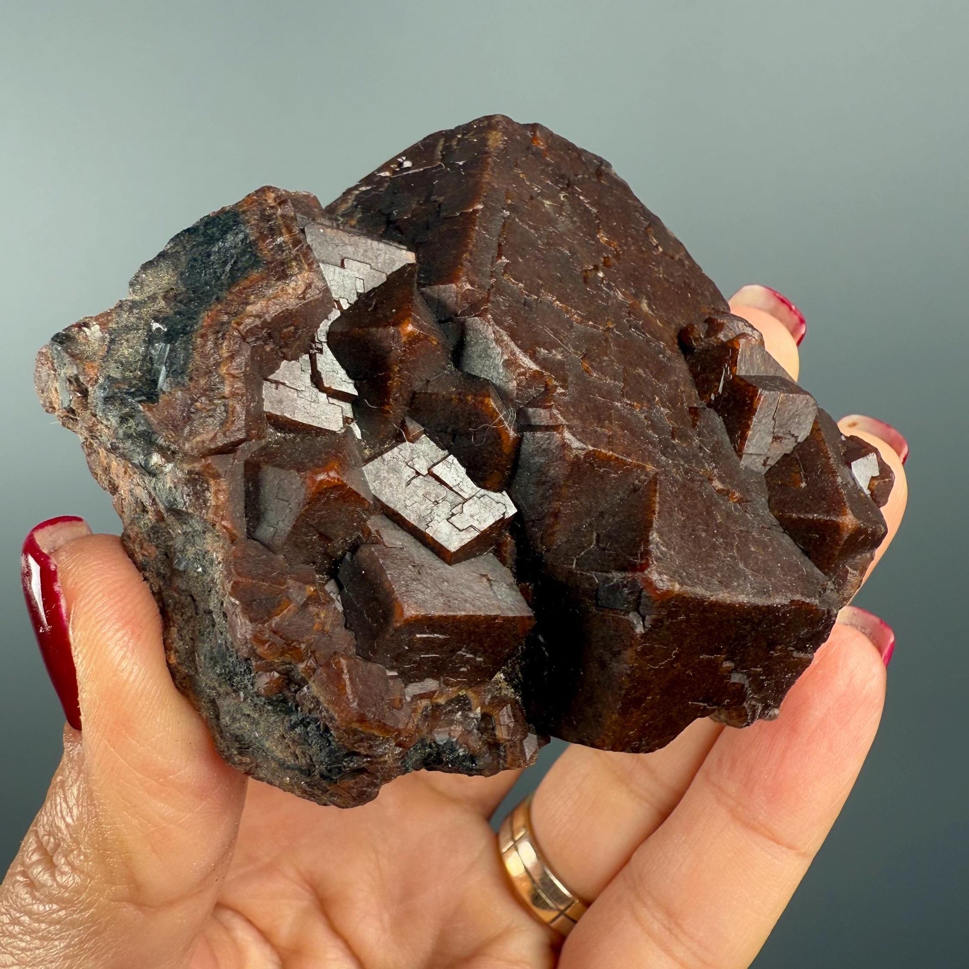 Brown Andradite Garnet Crystal Specimen