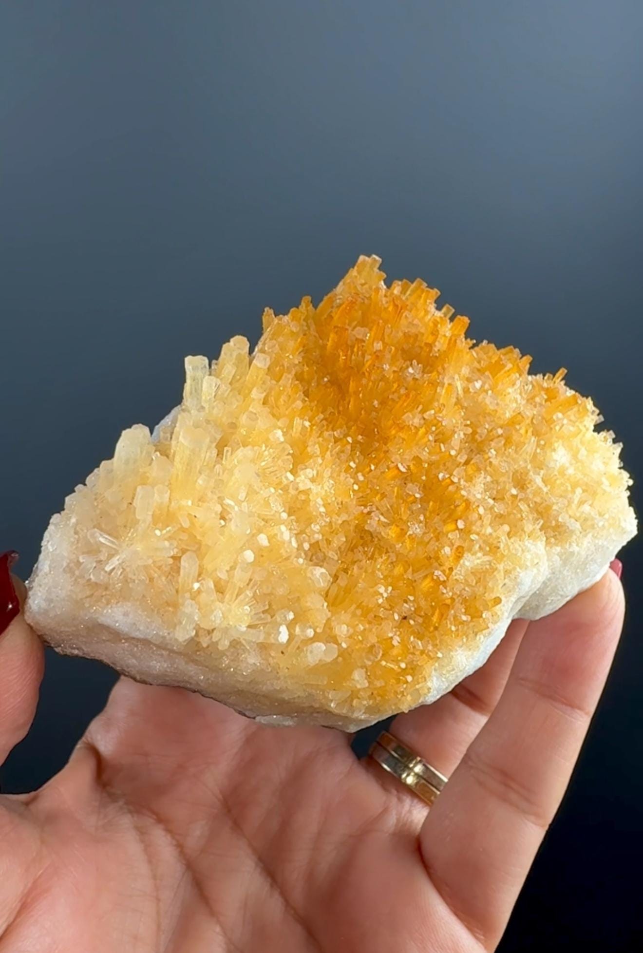 Druzy Yellow (Honey) Calcite Crystal, Yellow Calcite Crystal