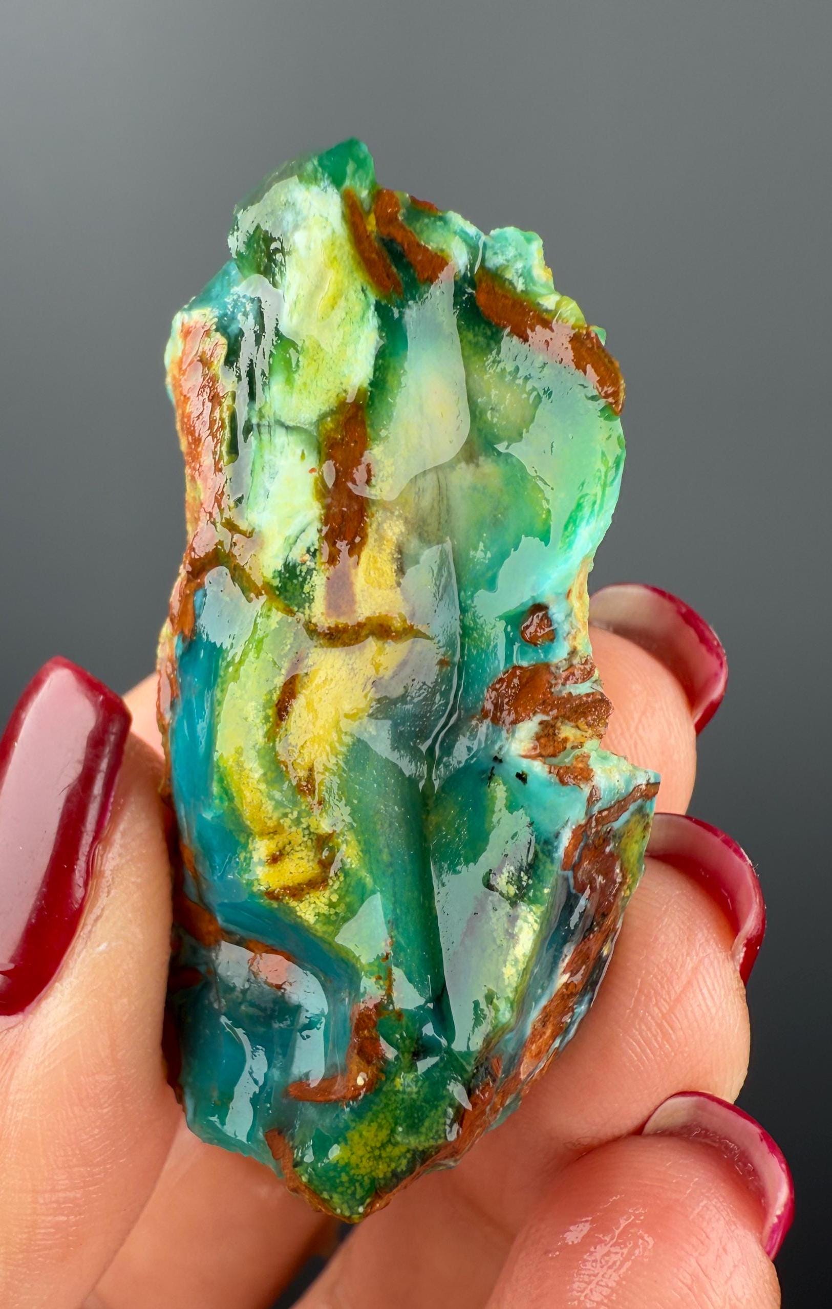 Natural Collawood (Colla Petrified Wood) with Chrysocolla and Malachite