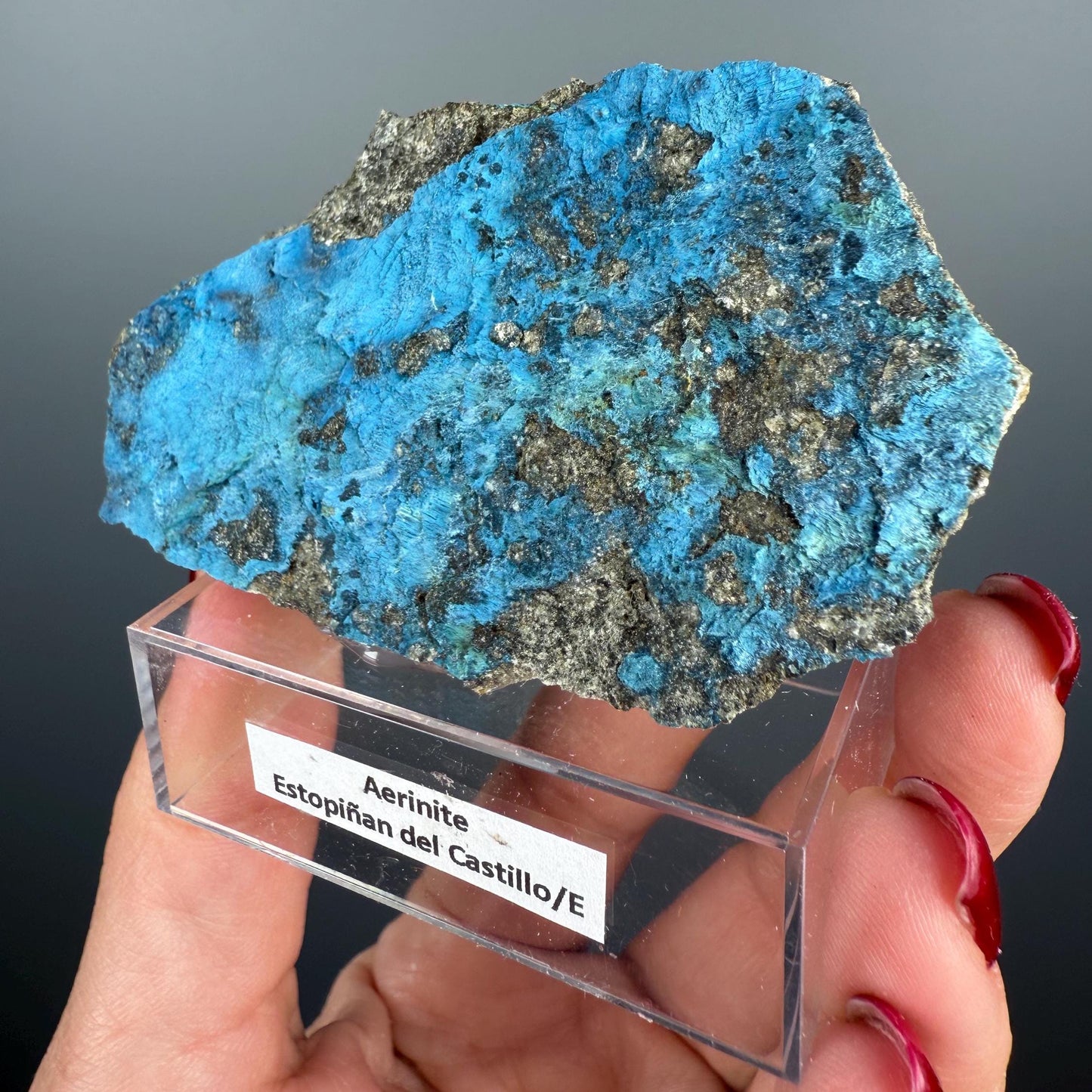 Rare! Blue Aerinite Crystal from Spain (New Location)